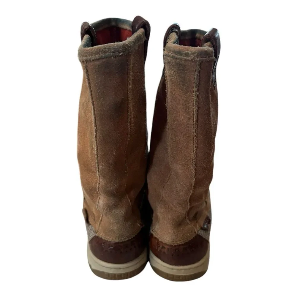 Sperry Top-Sider 9616707 Casual Boat Stitched Suede Leather Moc Toe Boots 8